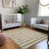 8' X 10' Tan Gold And Beige Geometric Washable Area Rug With UV Protection