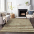 8' X 10' Tan Gold And Beige Geometric Washable Area Rug With UV Protection