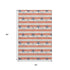 5' X 8' Coral Ivory And Navy Blue Geometric Washable Area Rug With UV Protection
