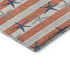 5' X 8' Coral Ivory And Navy Blue Geometric Washable Area Rug With UV Protection