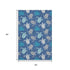 5' X 8' Blue Ivory And Gray Geometric Washable Area Rug With UV Protection