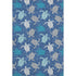 5' X 8' Blue Ivory And Gray Geometric Washable Area Rug With UV Protection