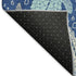 5' X 8' Blue Ivory And Gray Geometric Washable Area Rug With UV Protection