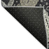 5' X 8' Midnight Ivory And Gray Geometric Washable Area Rug With UV Protection