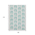 9' X 12' Aqua And Ivory Geometric Washable Area Rug With UV Protection