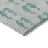 9' X 12' Aqua And Ivory Geometric Washable Area Rug With UV Protection