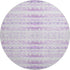 8' Purple And Ivory Geometric Washable Round Rug With UV Protection