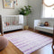 8' X 10' Purple And Ivory Geometric Washable Area Rug With UV Protection