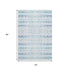 5' X 8' Blue And Ivory Geometric Washable Area Rug With UV Protection