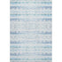 5' X 8' Blue And Ivory Geometric Washable Area Rug With UV Protection