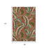 8' X 10' Cinnamon Green And Brown Geometric Washable Area Rug With UV Protection