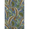 5' X 8' Blue Green And Brown Geometric Washable Area Rug With UV Protection