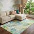 9' X 12' Rainbow And Ivory Geometric Washable Area Rug With UV Protection