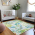 9' X 12' Rainbow And Ivory Geometric Washable Area Rug With UV Protection