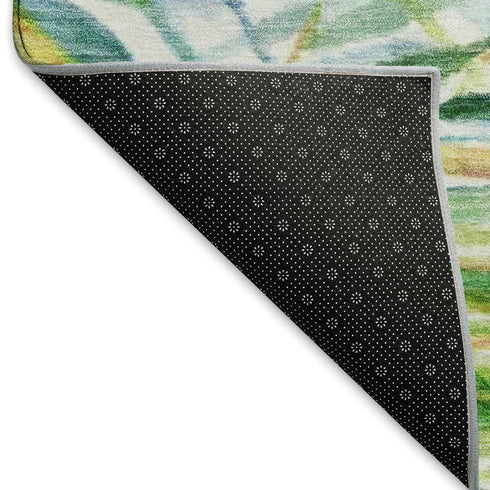 9' X 12' Rainbow And Ivory Geometric Washable Area Rug With UV Protection