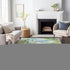 9' X 12' Rainbow And Ivory Geometric Washable Area Rug With UV Protection