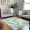 9' X 12' Rainbow And Ivory Geometric Washable Area Rug With UV Protection