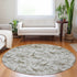 9' X 12' Light Gray And Brown Geometric Washable Area Rug With UV Protection