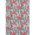 9' X 12' Pink Black And White Geometric Washable Area Rug With UV Protection