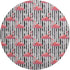 9' X 12' Pink Black And White Geometric Washable Area Rug With UV Protection