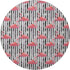 9' X 12' Pink Black And White Geometric Washable Area Rug With UV Protection