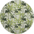 9' X 12' Green Ivory And Charcoal Geometric Washable Area Rug With UV Protection