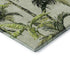 9' X 12' Green Ivory And Charcoal Geometric Washable Area Rug With UV Protection