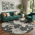 9' X 12' Midnight And Ivory Geometric Washable Area Rug With UV Protection