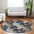 9' X 12' Midnight And Ivory Geometric Washable Area Rug With UV Protection