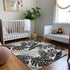 9' X 12' Midnight And Ivory Geometric Washable Area Rug With UV Protection