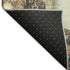 9' X 12' Blue Gold And Ivory Christmas Distressed Washable Area Rug With UV Protection