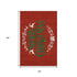 9' X 12' Ruby Red Green And Ivory Christmas Distressed Washable Area Rug With UV Protection