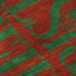 9' X 12' Ruby Red Green And Ivory Christmas Distressed Washable Area Rug With UV Protection
