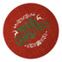 9' X 12' Ruby Red Green And Ivory Christmas Distressed Washable Area Rug With UV Protection