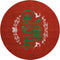 9' X 12' Ruby Red Green And Ivory Christmas Distressed Washable Area Rug With UV Protection