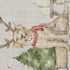 9' X 12' Taupe Green And Gray Christmas Dogs Distressed Washable Area Rug With UV Protection