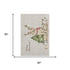 9' X 12' Taupe Green And Gray Christmas Dogs Distressed Washable Area Rug With UV Protection