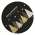9' X 12' Black Gold And Ivory Christmas Tree Washable Area Rug With UV Protection