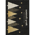 9' X 12' Black Gold And Ivory Christmas Tree Washable Area Rug With UV Protection