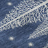 9' X 12' Blue And White Winter Snowman Washable Area Rug With UV Protection