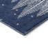 9' X 12' Blue And White Winter Snowman Washable Area Rug With UV Protection