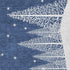 9' X 12' Blue And White Winter Snowman Washable Area Rug With UV Protection