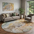 9' X 12' Beige And Taupe Abstract Washable Area Rug With UV Protection