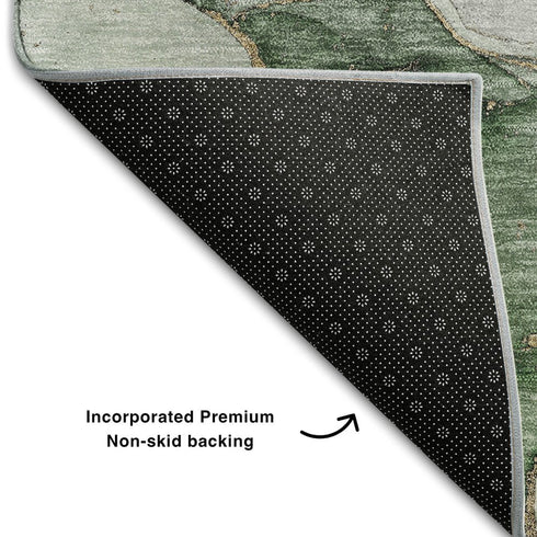 9' X 12' Beige And Taupe Abstract Washable Area Rug With UV Protection