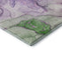 9' X 12' Purple And Green Abstract Washable Area Rug With UV Protection