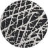 9' X 12' Black And Ivory Abstract Washable Area Rug With UV Protection