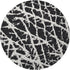 9' X 12' Black And Ivory Abstract Washable Area Rug With UV Protection