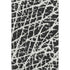 9' X 12' Black And Ivory Abstract Washable Area Rug With UV Protection