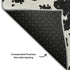9' X 12' Black And Ivory Abstract Washable Area Rug With UV Protection