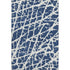 9' X 12' Navy Blue And Ivory Abstract Washable Area Rug With UV Protection